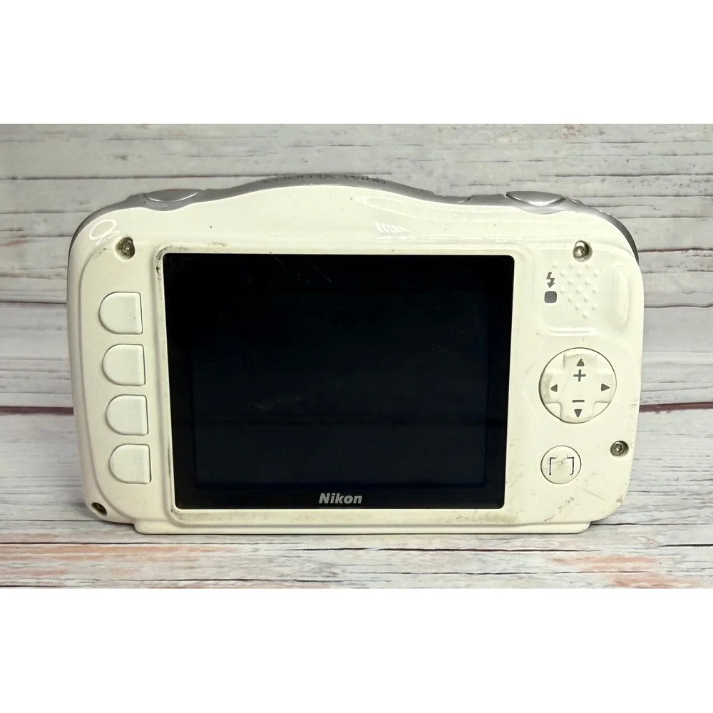 Nikon Coolpix W100 Waterproof Digital Camera White‎ Bundle 13.2MP WiFi Bluetooth